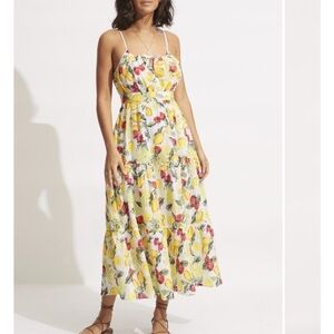 NWOT Anthropologie Seafolly Lemoncello Tiered Dress - S/6